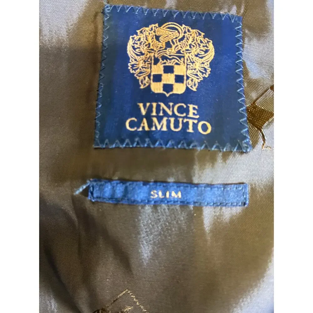 Vince Camuto Slim Fit Blazer Mens Gray Sport Coat 2 Button  slim fit 40 R